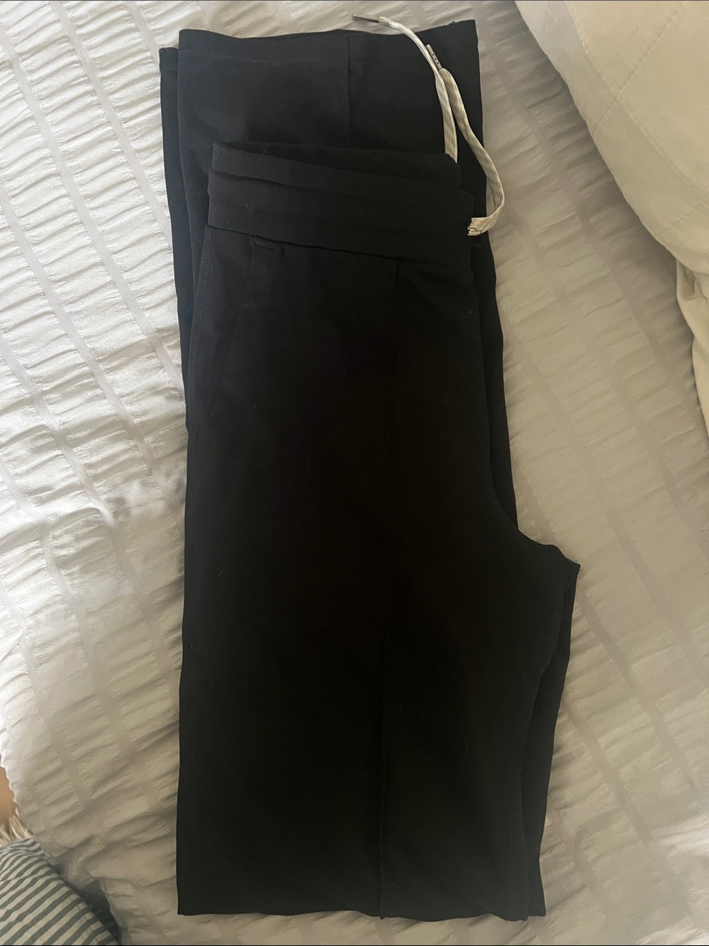 Black Drawstring Waist Pants